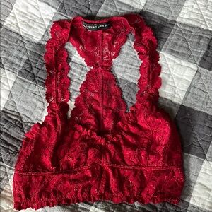 Signature Red Lace halter bralette